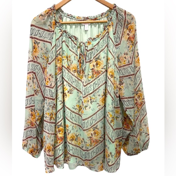 Lauren Conrad Women’s Green Blouse XL - Picture 1 of 5